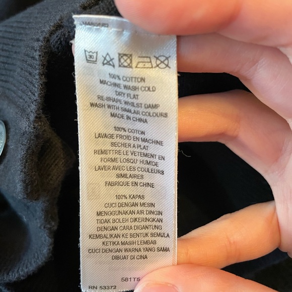 French Connection Men’s Cotton Cardigan in Navy - Size M - Picture 5 of 5